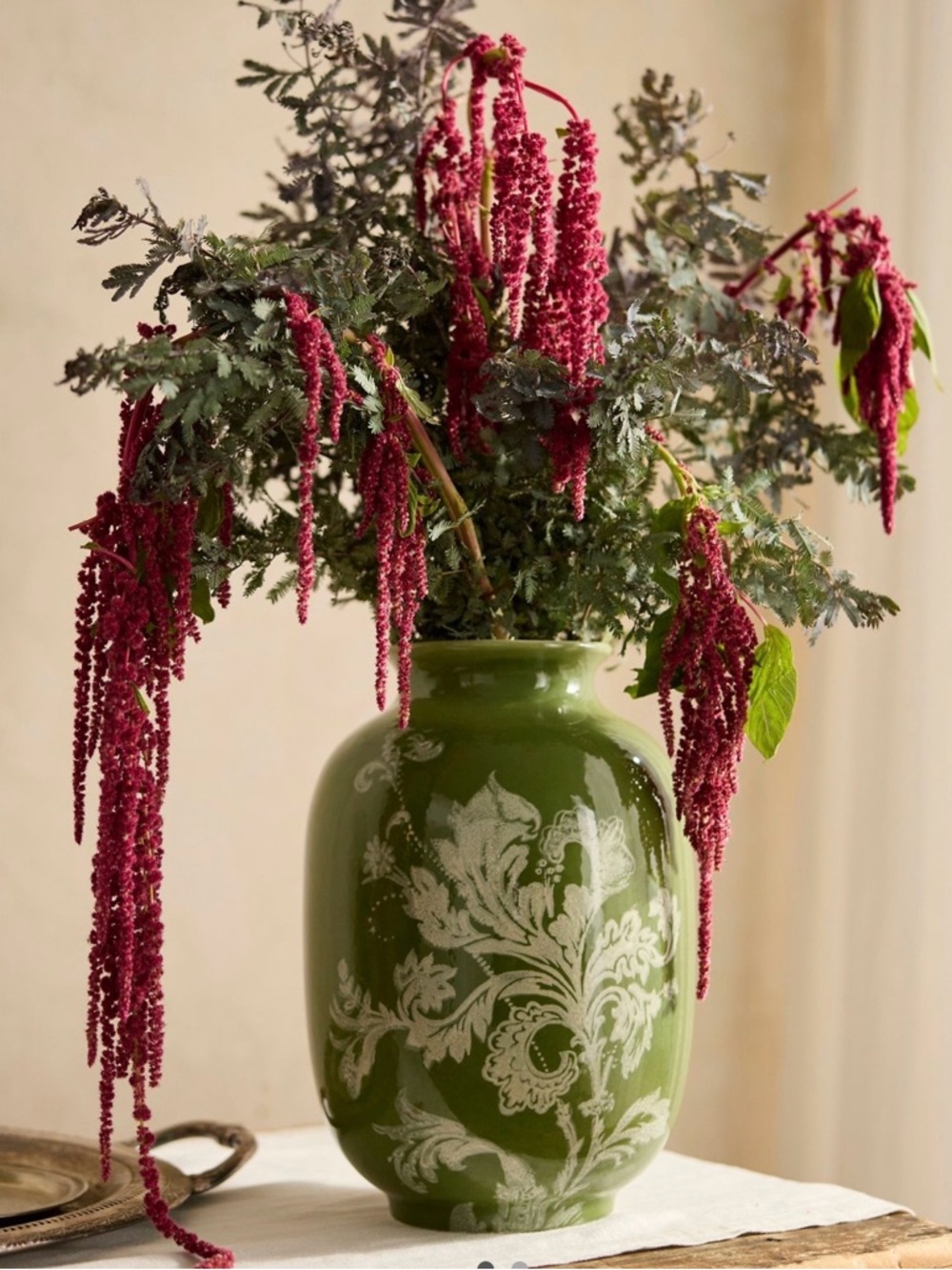 Anthropologie Botanical Silhouette Vase NEW ( MSRP $148)